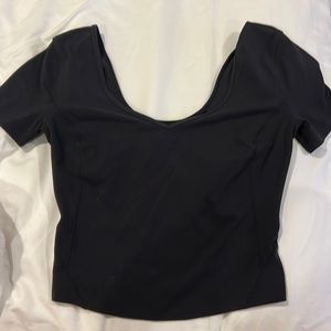 Black Lululemon align cropped shirt